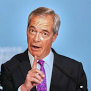 Ledaren för Reform UK, Nigel Farage.