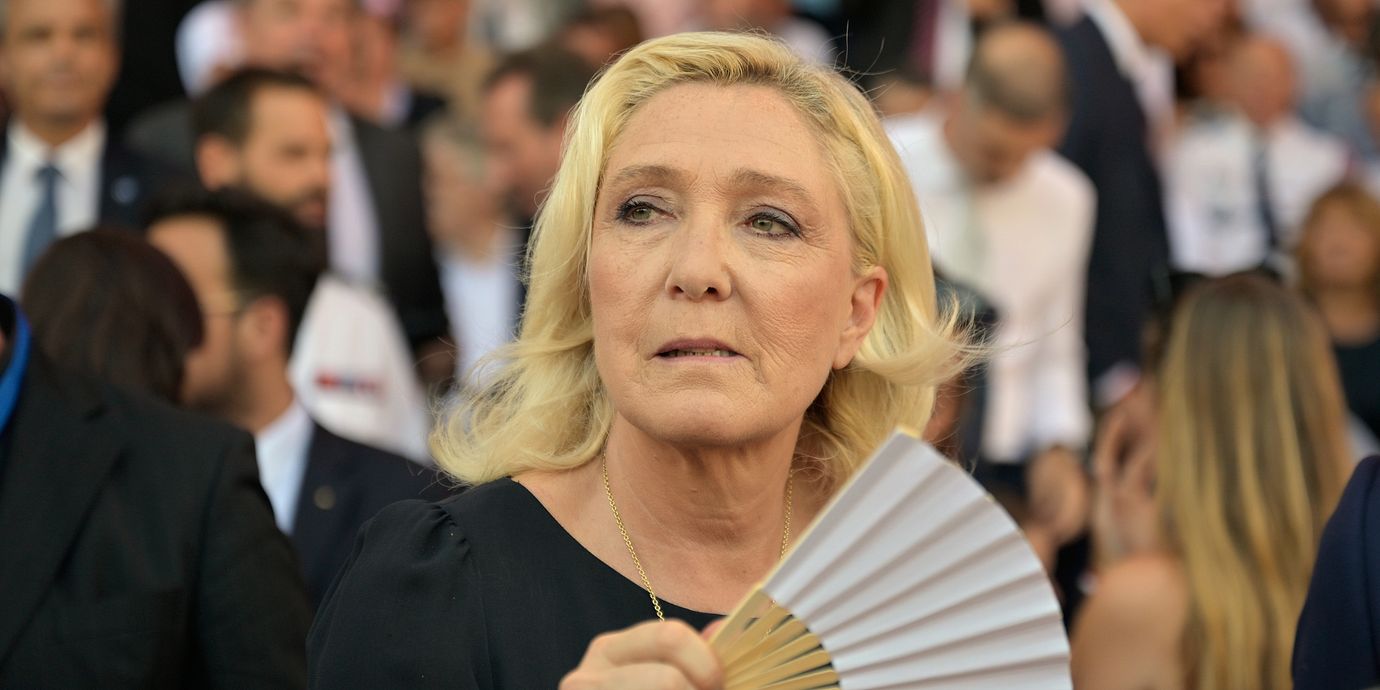 Den franska ytterhögerledaren Marine Le Pen.