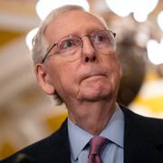 Mitch McConnell i Kapitolium, Washington DC, USA, den 27 febaruari 2024. 