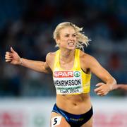 Julia Henriksson under semifinalen i 200 meter den 10 juni 2024 i Rom, Italien. 
