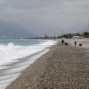 En strand i Alanya. Arkivbild.