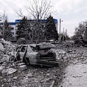 Förstörelse i Pokrovsk.