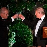 Arkivbild: Australiens premiärminister Scott Morrison besökte Donald Trump i Vita huset i höstas. 