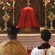 Arkivbild. Brödraskapet SSPX håller gudstjänst. 