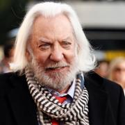 Donald Sutherland som spelar Coriolanus Snow i filmerna