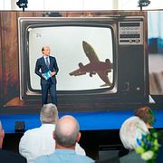 SAS vd Anko van der Werff vid dagens pressträff.