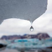 Arkivbild på smältande is.