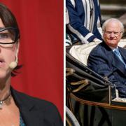 Hanne Kjöller, kung Carl Gustaf och drottning Silvia.