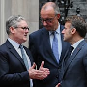 Trump, Starmer, Merz och Macron. 