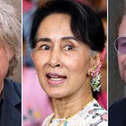 Bob Geldof/Aung San Suu Kyi/U2:s sångare Bono. 