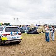 Polisen på Roskildefestivalen.