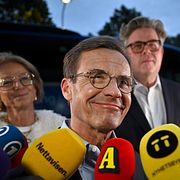 Statsminister Ulf Kristersson (M) på söndagskvällen.