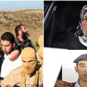 IS-krigare med sin jordanska gisslan (tv), den mördade pilotens mamma (th)