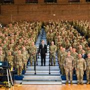 Nationalgardet i Washington under tisdagen. 