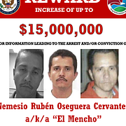 USA:s utrikesdepartements efterlysning / En buss som kartellen tänt eld på för att stoppa polisen i Guadalajara.