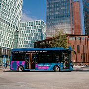 Självkörande buss i Göteborg.