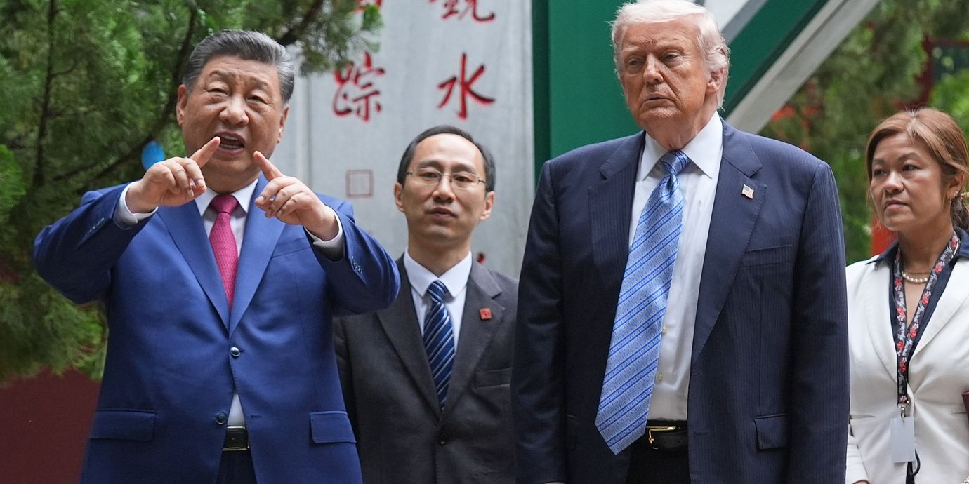 USA:s president Donald Trump med Kinas president Xi Jinping.