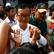 Oppositionsledaren Sam Rainsy.