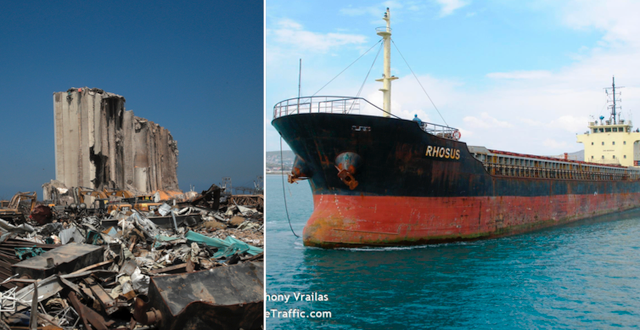 Hamnen i Beirut/Fartyget Rhosus/Arkivbild TT