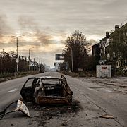 Bild från Donetsk i Ukraina. Arkivbild.