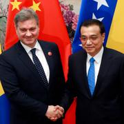 Bosniens premiärminister Denis Zvizdic och Kinas Li Keqiang.