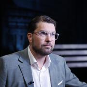 Sverigedemokraternas partiledare Jimmie Åkesson efter partiledardebatten i Agenda i Sveriges Television.