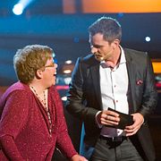 Linda Hammar och Rickard Olsson under Kristallen-galan i Globen 2009.