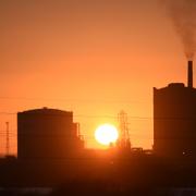 Arkiv, Tata Steels fabrik i Port Talbot, Wales.