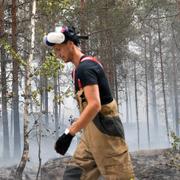 Skogsbranden nordväst om Sala, vid Broddbo-Hedbo.