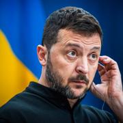 Arkivbild på Ukrainas president Volodymyr Zelenskyj vid ett nordiskt toppmöte i Stockholm.