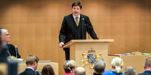 Riksdagens talman Andreas Norlén (M) nominerade på onsdagen i riksdagen Stefan Löfvén som nästa statsminister. Anders Wiklund/TT / TT NYHETSBYRÅN