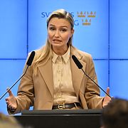 Kristdemokraternas partiledare Ebba Busch.