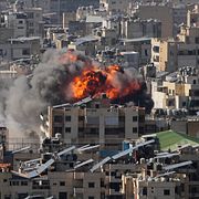 En explosion i Libanons huvudstad Beirut.