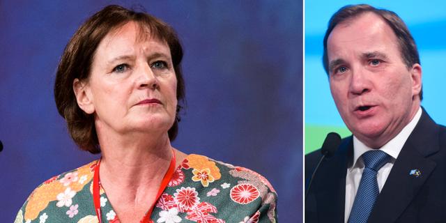Annelie Nordström och Stefan Löfven. Arkivbilder. TT