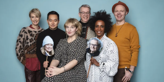 Årets vintervärdar, från vänster:  Jenny Strömstedt, Patrik Lundberg, Richard Tellström, Olof Wretling, Malin Persson Giolito (bild) Clara Lidström, Marika Carlsson, Georg Riedel (bild) Foto: Mattias Ahlm