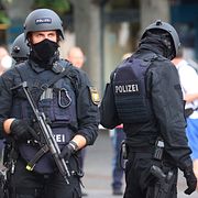 Bild från polisinsatsen i Würzburg
