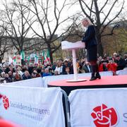 Magdalena Andersson (S) talade på Norra Bantorget på söndagen.