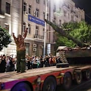 Wagnersoldater i Rostov-na-Donu. AP