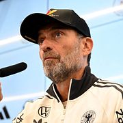 Jürgen Klopp på presskonferensen.