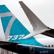 En stjärtvinge på ett Boeing 737 Max-9.