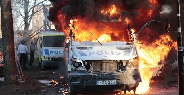De våldsamma upploppen i Örebro. Kicki Nilsson/TT