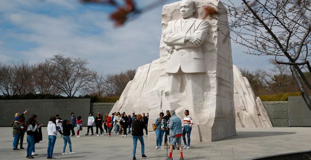 Martin Luther King-monumentet i Washington.  Patrick Semansky / TT NYHETSBYRÅN