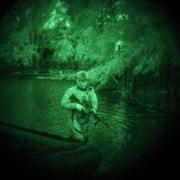 Ukrainsk soldat vid Dnepr. Arkivbild.