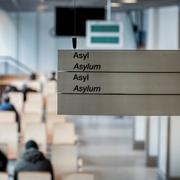 Asylprocess på Migrationsverket i Solna. Väntsal för asylsökande. Arkivbild. 