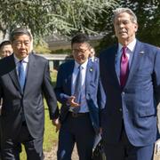 USA:s finansminister Scott Bessent och Kinas vicepremiärminister He Lifeng möttes i Genève den 10 maj. 