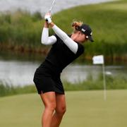 Linnea Ström slår sitt andra slag på KPMG Women's PGA Championship i USA. 