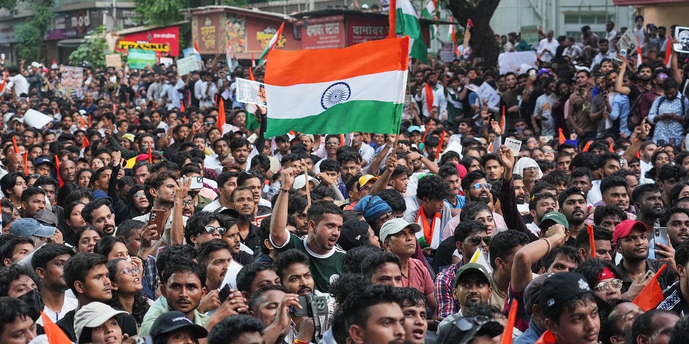 Från en tidigare protest i Indien.