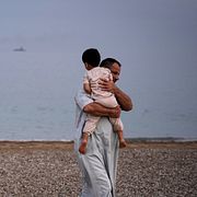 Arkivbild över Hormuzsundet, tagen från Förenade Arabemiraten.