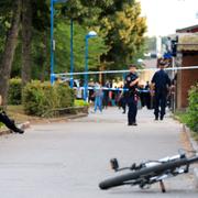 Polisavspärrningen i Rinkeby, västra Stockholm. 