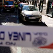 Arkivbild: Spansk polis i samband med ett ingripande i Madrid i oktober. 